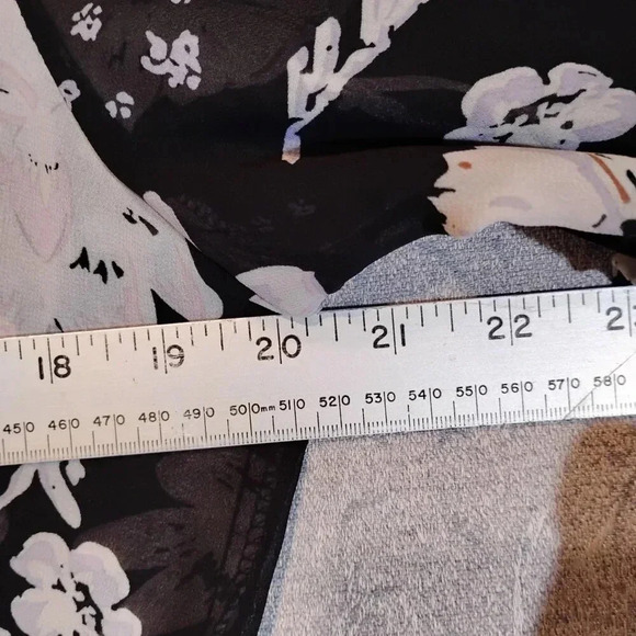 Warehouse One Women's Sheer Lingerie Kimono Black & White  Long Sleeve Small - Picture 10 of 11